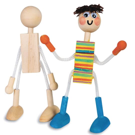 S&#x26;S Worldwide&#xAE; Unfinished Wooden Doll, 6ct.
